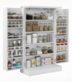 HOMCOM Kitchen Cupboard with Double Doors, 5-Tier Shelf, 12 Spice Racks, White
