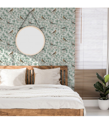 Birds & Blossoms Green sw12