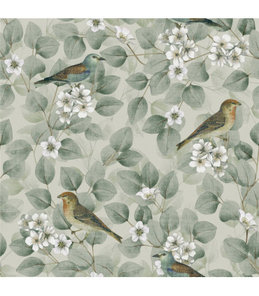 Birds & Blossoms Green sw12