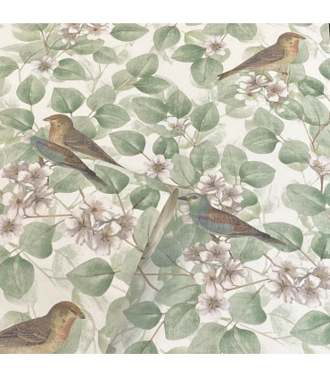 Birds & Blossoms Green sw12