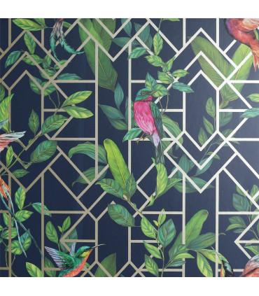 Deco Tropical Navy/Gold sw12