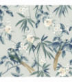 Oriental Floral Birds Grey/Blue sw12