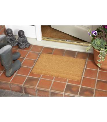 Astley Plain PVC Backed Coir 40x60cm Natural Doormat