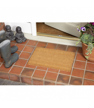 Astley Plain PVC Backed Coir 40x60cm Natural Doormat