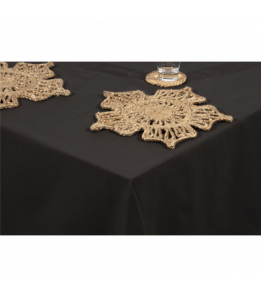 Avon 100% Cotton 240x140cm Black Tablecloth