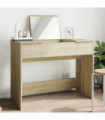 vidaXL Dressing Table with Mirror Sonoma Oak 100x45x76 cm