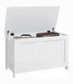 HOMCOM Storage Chest with 2 Safety Hinges, Storage Bench for Living Room