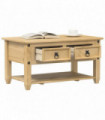 vidaXL Coffee Table with Drawers Corona 85x50x45 cm Solid Wood Pine
