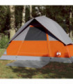 vidaXL Camping Tent Dome 3-Person Orange Waterproof