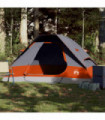 vidaXL Camping Tent Dome 2-Person Grey and Orange Waterproof