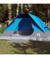 vidaXL Camping Tent Dome 4-Person Blue Waterproof
