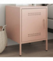 vidaXL Bedside Cabinet Pink 36x39x50.5 cm Steel