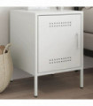 vidaXL Bedside Cabinet White 36x39x50.5 cm Steel