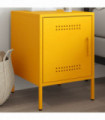 vidaXL Bedside Cabinet Mustard Yellow 36x39x50.5 cm Steel