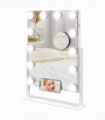 HOMCOM Hollywood Lighted Makeup Mirror with Magnifier, USB Port, Phone Holder