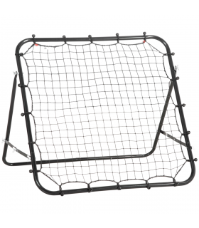 HOMCOM Rebounder Net Goal for Kids Adults Baseball Football Training Black