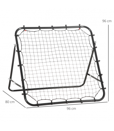 HOMCOM Rebounder Net Goal for Kids Adults Baseball Football Training Black
