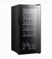 HOMCOM 50L Undercounter Wine Cooler Fridge with LED Light Glass Door 18 Bottles
