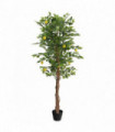 vidaXL Artificial Lemon Tree with 3 Trunks Green 180 cm PP