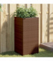 vidaXL Garden Planter Brown 40x40x80 cm Poly Rattan