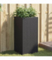 vidaXL Garden Planter Black 40x40x80 cm Poly Rattan