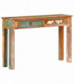 vidaXL Console Table 110x30x75 cm Solid Wood Reclaimed
