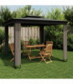 vidaXL Gazebo with Double Roof Anthracite 2.94x2.94 m Steel