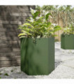 vidaXL Garden Planter Olive Green Hexagon 46x40x45 cm Steel