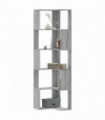 vidaXL Corner Bookcase 5-Tier Grey Sonoma 50x50x179 cm Engineered Wood