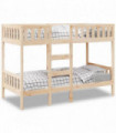 vidaXL Bunk Bed 90x200 cm Solid Wood Pine