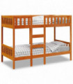 vidaXL Bunk Bed Wax Brown 90x200 cm Solid Wood Pine