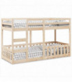 vidaXL Bunk Bed 90x200 cm Solid Wood Pine