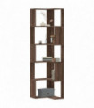 vidaXL Corner Bookcase 5-Tier Brown Oak 50x50x179 cm Engineered Wood