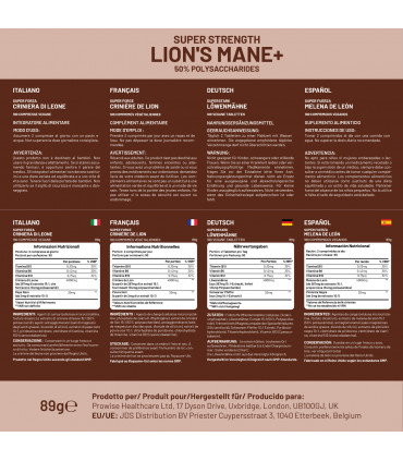 Lions Mane Mushroom Supplement 4000mg with Vitamin B1, B6, B12 & Black Pepper