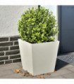 vidaXL Garden Planters White 2 pcs 40x40x40 cm Steel