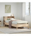 vidaXL Bookcase Bed without Mattress 90x200cm Solid Wood Pine