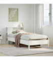 vidaXL Bookcase Bed without Mattress White 90x200cm Solid Wood Pine