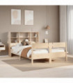 vidaXL Bookcase Bed without Mattress 140x190cm Solid Wood Pine