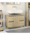 vidaXL Bathroom Cabinet Sonoma Oak 80x33x60 cm Engineered Wood