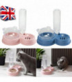 Pet Water Dispenser Slow Drinker with Food Bowl Slow Feeder for Pets Dogs NEW