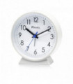Ravel Bedside Modern Round Large Alarm Clock White RC049.4