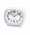 Ravel Small Sized Pillow Shaped Bedside Alarm Clock White RC040.4