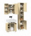 vidaXL 3 Piece Bathroom Furniture set Sonoma Oak Engineered Wood