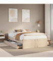 vidaXL Bed Frame without Mattress with Drawers 150x200 cm King Size Solid Wood Pine