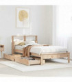 vidaXL Bookcase Bed without Mattress 90x190 cm Single Solid Wood Pine