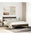 vidaXL Bed Frame without Mattress Smoked Oak 90x200 cm Engineered Wood