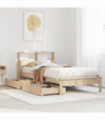 vidaXL Bookcase Bed without Mattress 90x200 cm Solid Wood Pine