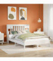 vidaXL Bookcase Bed without Mattress White 140x200 cm Solid Wood Pine