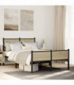 vidaXL Bed Frame without Mattress Sonoma Oak 120x190 cm Small Double Engineered Wood