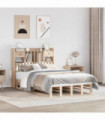 vidaXL Bookcase Bed without Mattress 135x190 cm Double Solid Wood Pine